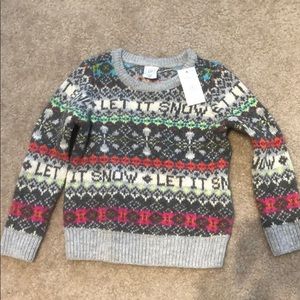 NWT baby gal let it snow sweater